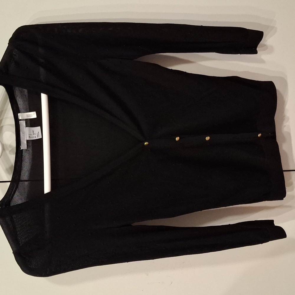 🎉 3 for $20 🎉 H&M Black button up sweater Sz  S